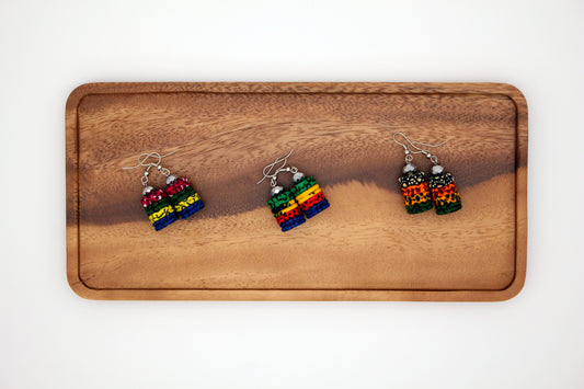 Dzifa | African Fabric Dangle Earrings